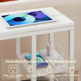 Casadiso Bedside Table with Integrated Power Board - White (Casadiso Mintaka Pro)