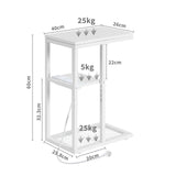 Casadiso Bedside Table with Integrated Power Board - White (Casadiso Mintaka Pro)