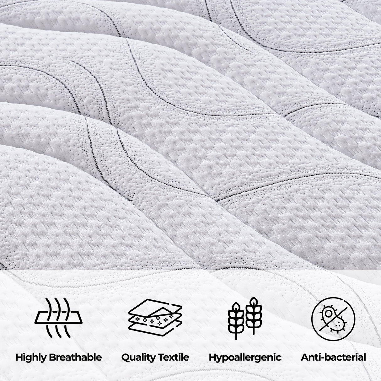 EasyDreamer Orthopaedic Euro Top Pocket Spring King Single Mattress