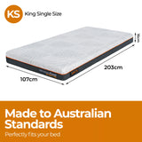 WhisperCool Gel Memory Foam King Single Mattress