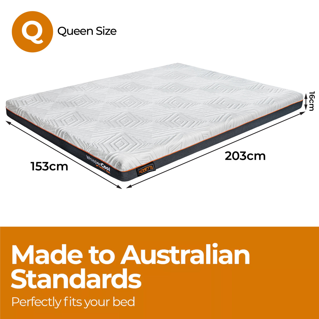 WhisperCool Gel Memory Foam Queen Mattress