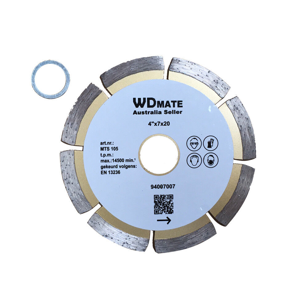 2x Dry Diamond Cutting Disc Wheel 105mm 4" Circular Saw Blade Segment 20/16mm