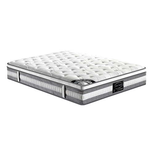 Mattress Euro Top Queen Size Pocket Spring Coil with Knitted Fabric Medium Firm 34cm Thick