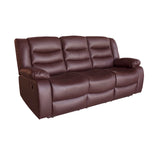 3+2 Seater Recliner Sofa In Faux Leather Lounge Couch in Brown