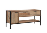 Ember TV Cabinet with 2 Storage Drawers Cabinet Natural Wood Like Particle board Entertainment Unit in Oak colour
