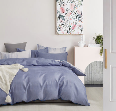 Microfiber Reversible Quilt Cover Set - Chavez - Queen Size