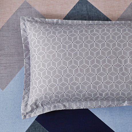 Microfiber Reversible Quilt Cover Set - Jay - King Size