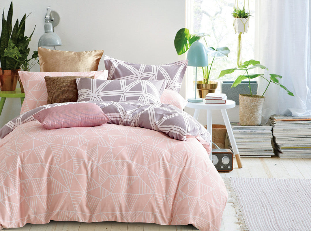 100% Cotton Reversible Quilt Cover Set - Space - King Size