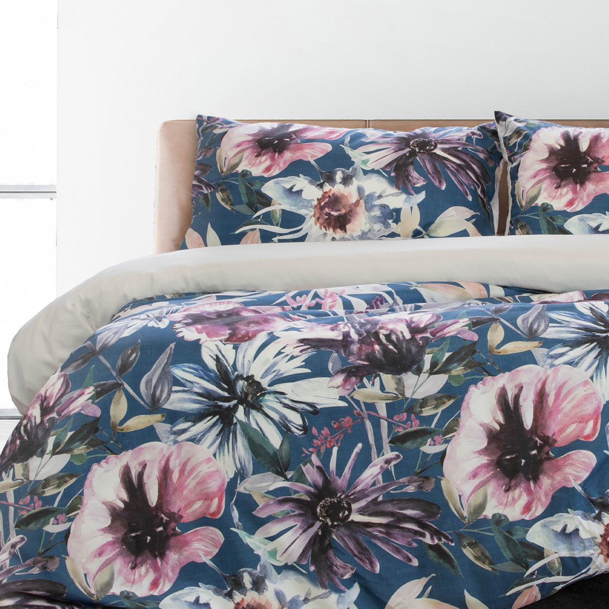 Jenna PRINTED MICROFIBRE QUILT COVER SET - KING