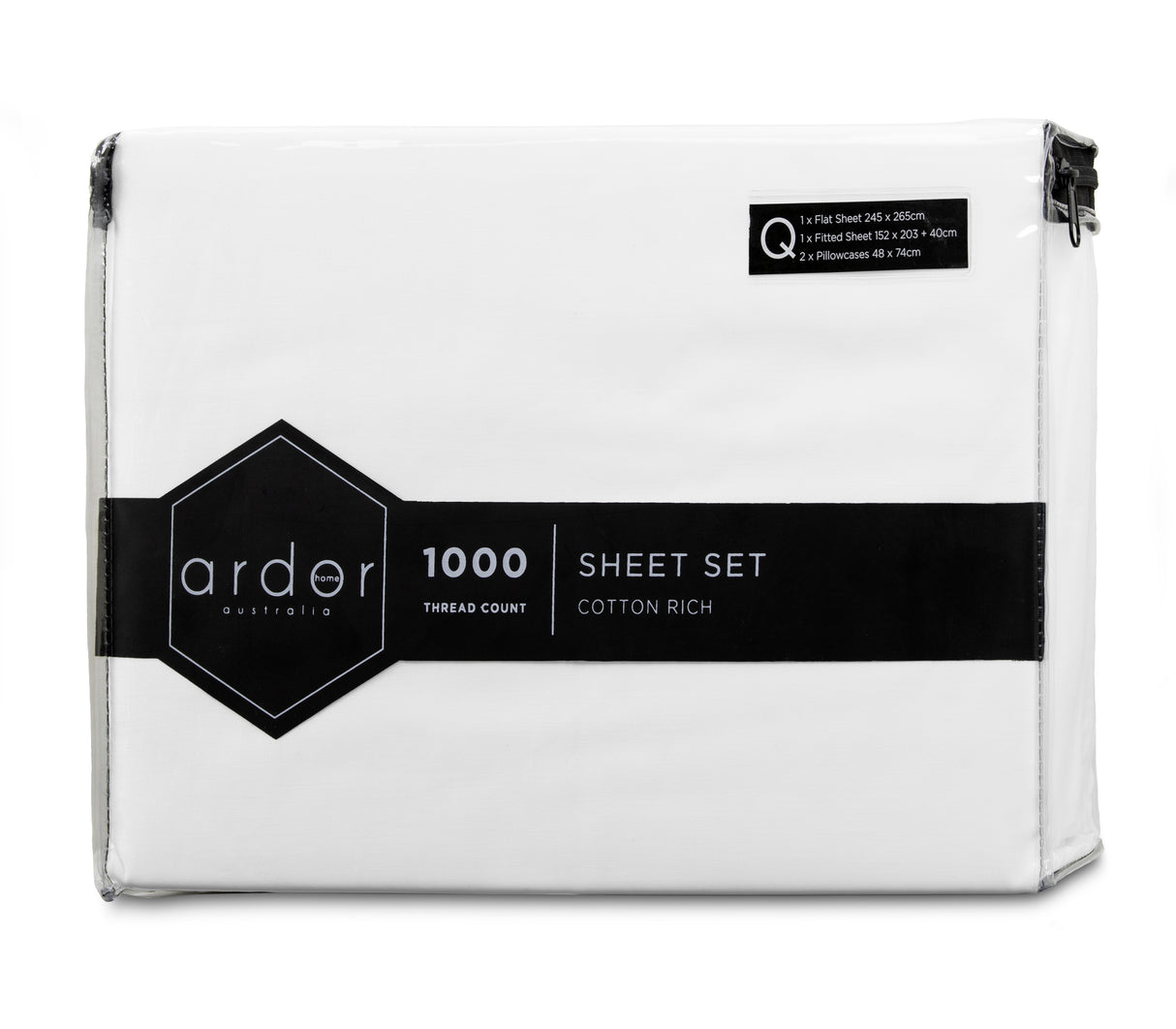 1000TC Cotton Rich SHEET SET - QUEEN