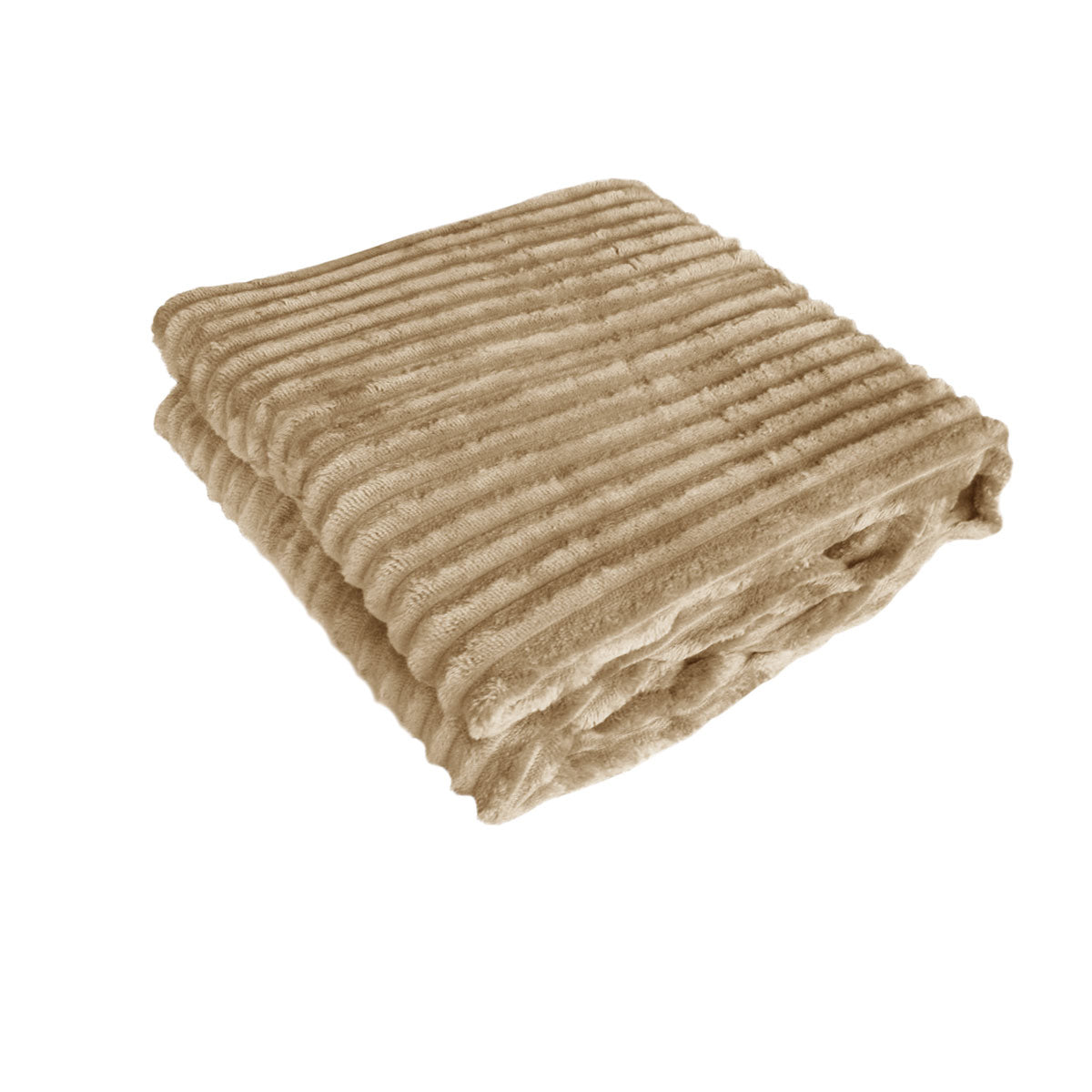 240GSM Corduroy Striped Throw Latte