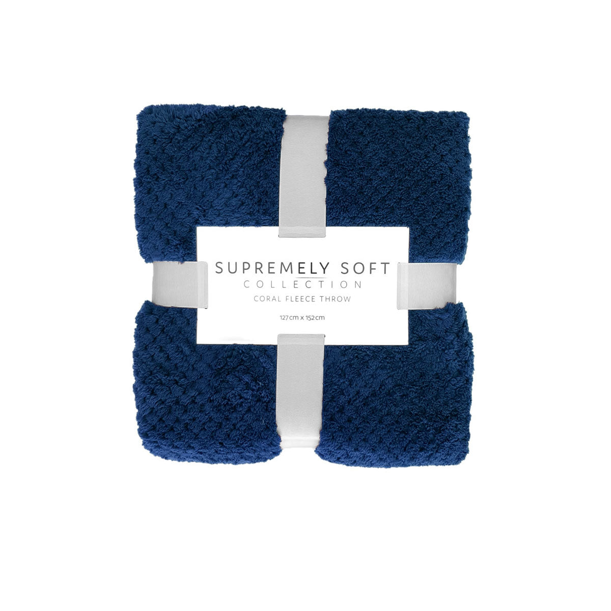 Soft Diamond Fleece Throw Blue