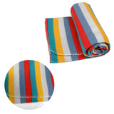 Funky Cute Polar Fleece Throw Bright Stripes