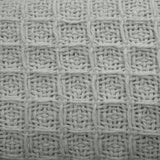 Cotton Waffle Blanket Silver Single