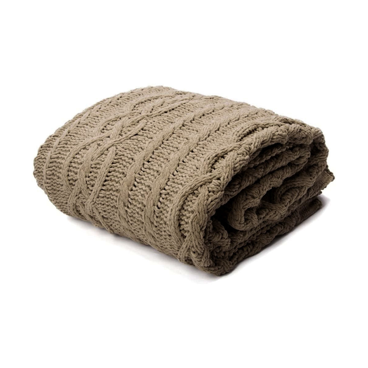 Asher Brown Knitted Throw