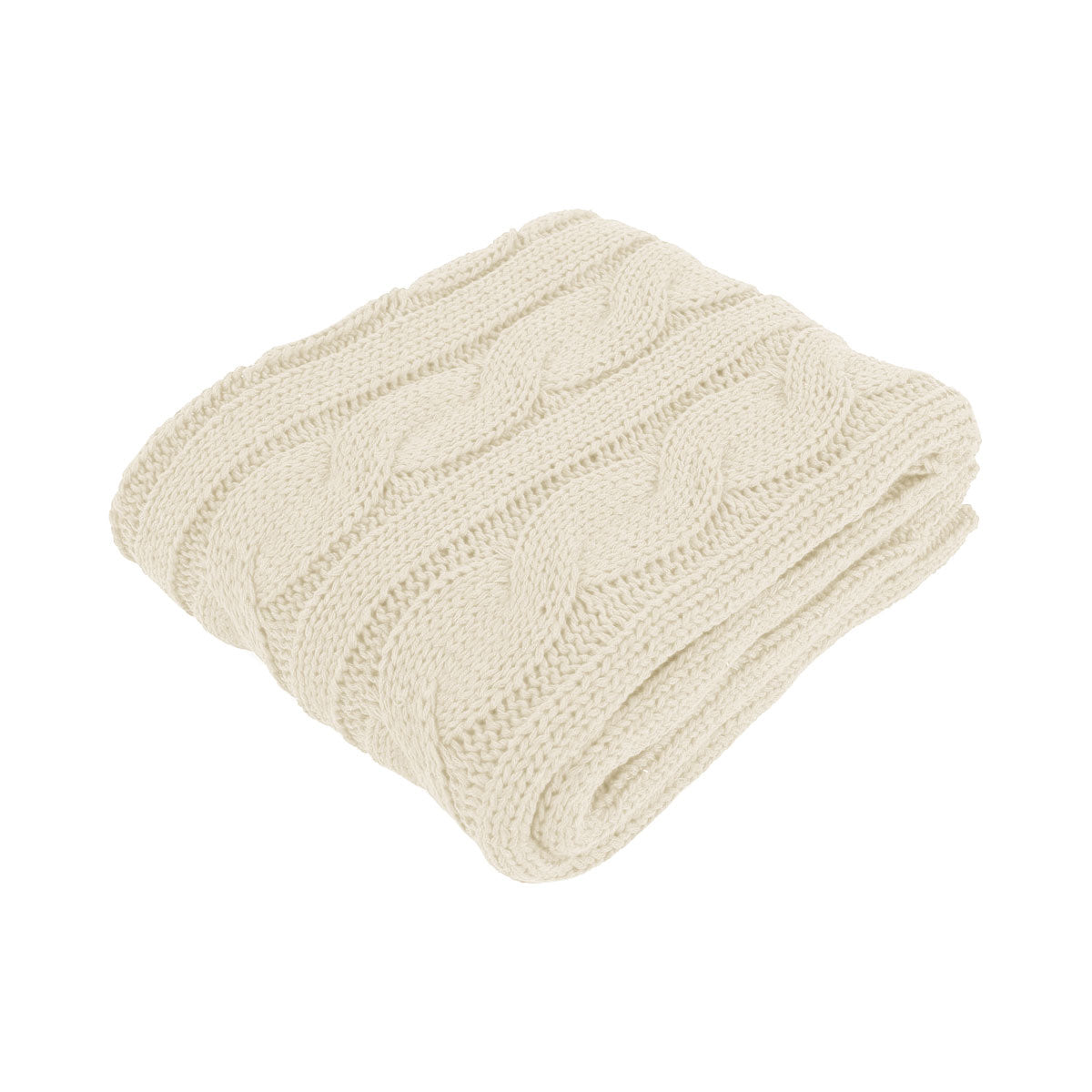 Hudson Cream Knitted Throw