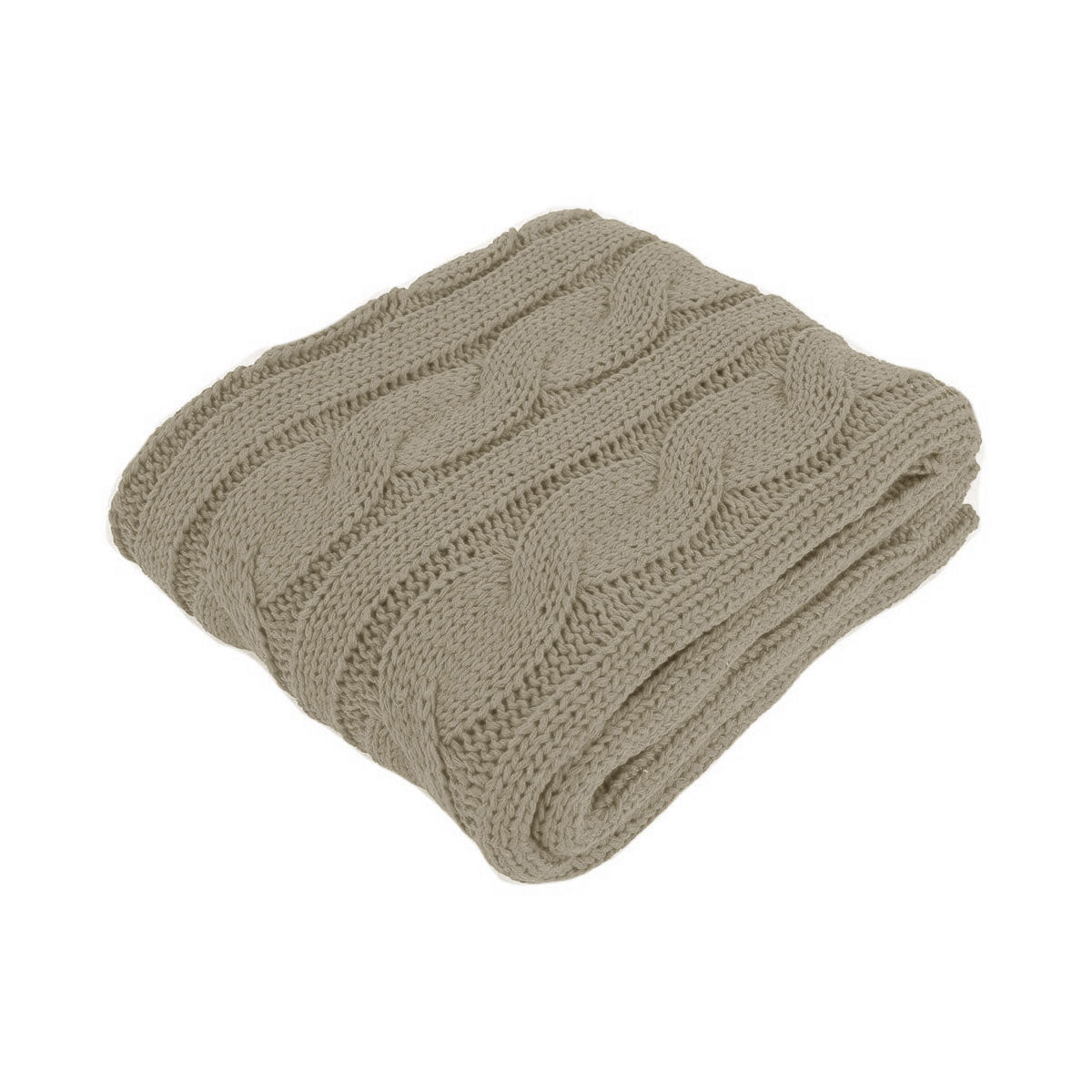 Ember Latte Knitted Throw