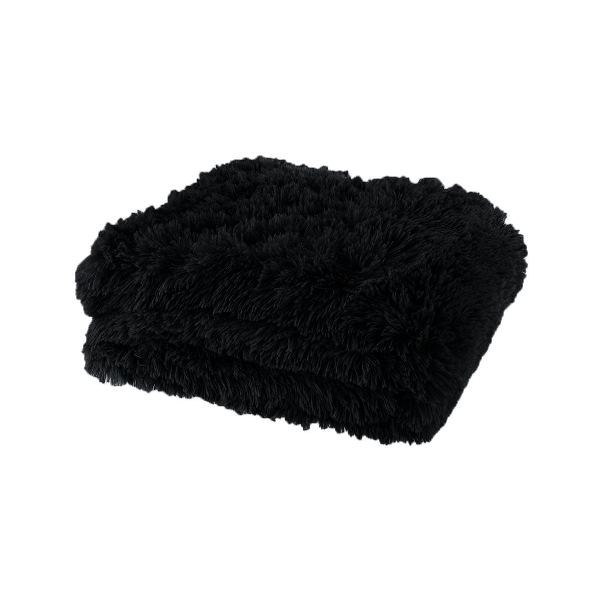 Lucia Nutural Collection Shaggy Throw 127 x 152cm Black