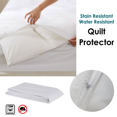 Stain/ Water Resistant Quilt Protector Double