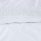 Riviera Maison Elowen White Cotton Quilt Cover Set Queen
