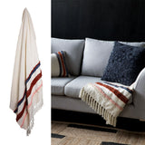 J.Elliot Home Jaz Indigo Coral Woven Throw