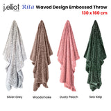 J Elliot Home Rita Silver Grey Faux Mohair Throw 130 x 160cm