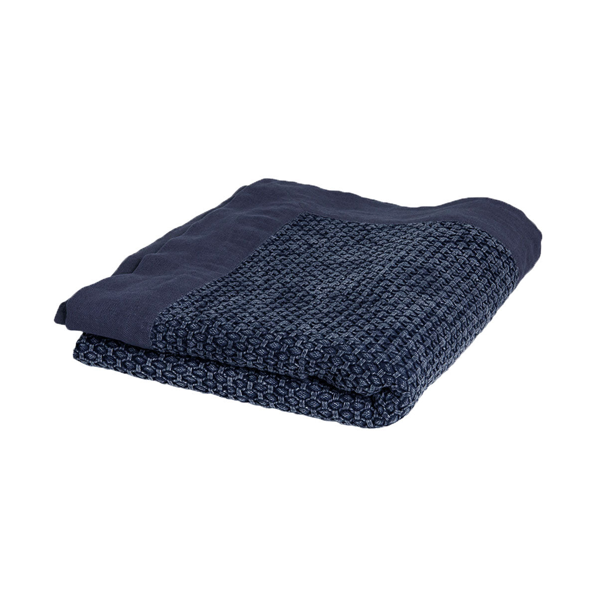 J.Elliot Home Taylor Cotton Jacquard Throw Navy