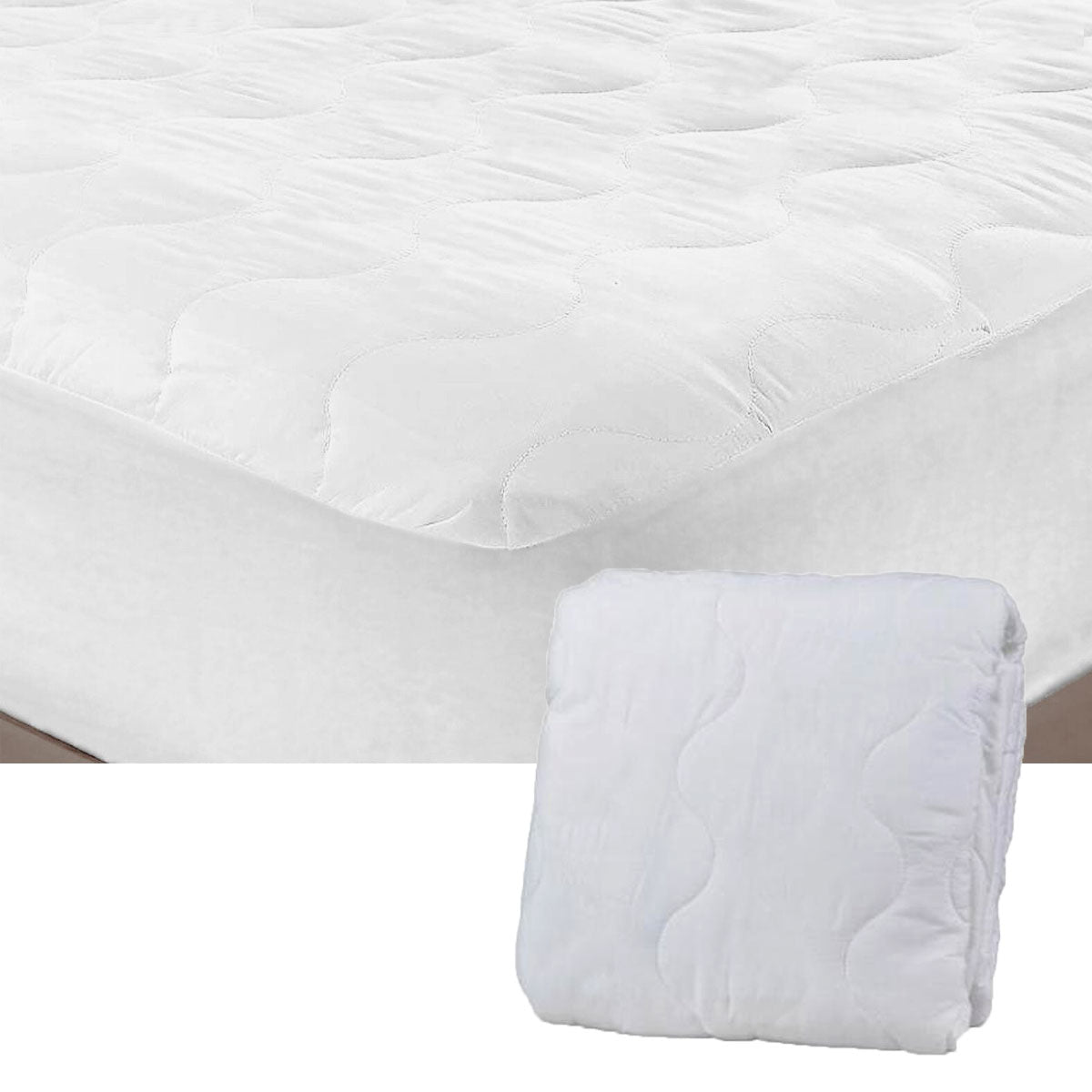 Essentially Home Living Microfibre Quilted Fitted Mattress Protector - DOUBLE