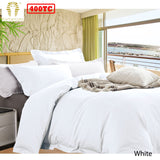 Ramesses Bamboo Cotton Quilt Cover Set White King