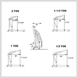 Engine Crane 2 Ton Hydraulic Hoist Folding Shop Mobile Lifter Workshop Lift