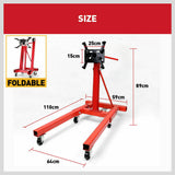 Heavy Duty Engine Stand Workshop Car Auto Folding Crane Hoist 900kg Loading