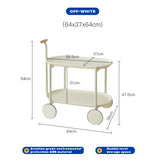 Movable Modern  Trolley Small Unit Coffee Table Cart Storage Sofa Side Table with Wheels