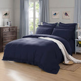 1000TC Ember King Size Quilt/Duvet Cover Set - Midnight Blue