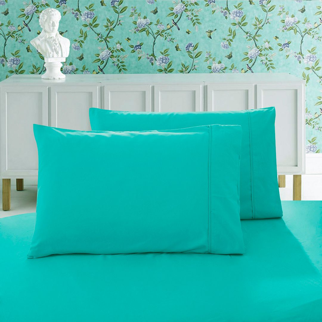 1000TC Premium Ultra Soft King size Pillowcases 2-Pack - Teal