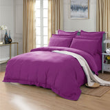 1000TC Tailored King Single Size Purple Duvet Quilt Cover Set