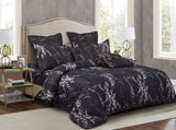 Black Marble King Size Duvet Quilt Cover Set