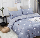 Love Heart King Size Quilt/Duvet Cover Set