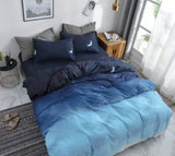 Night Blue Queen Size Duvet Quilt Cover Set