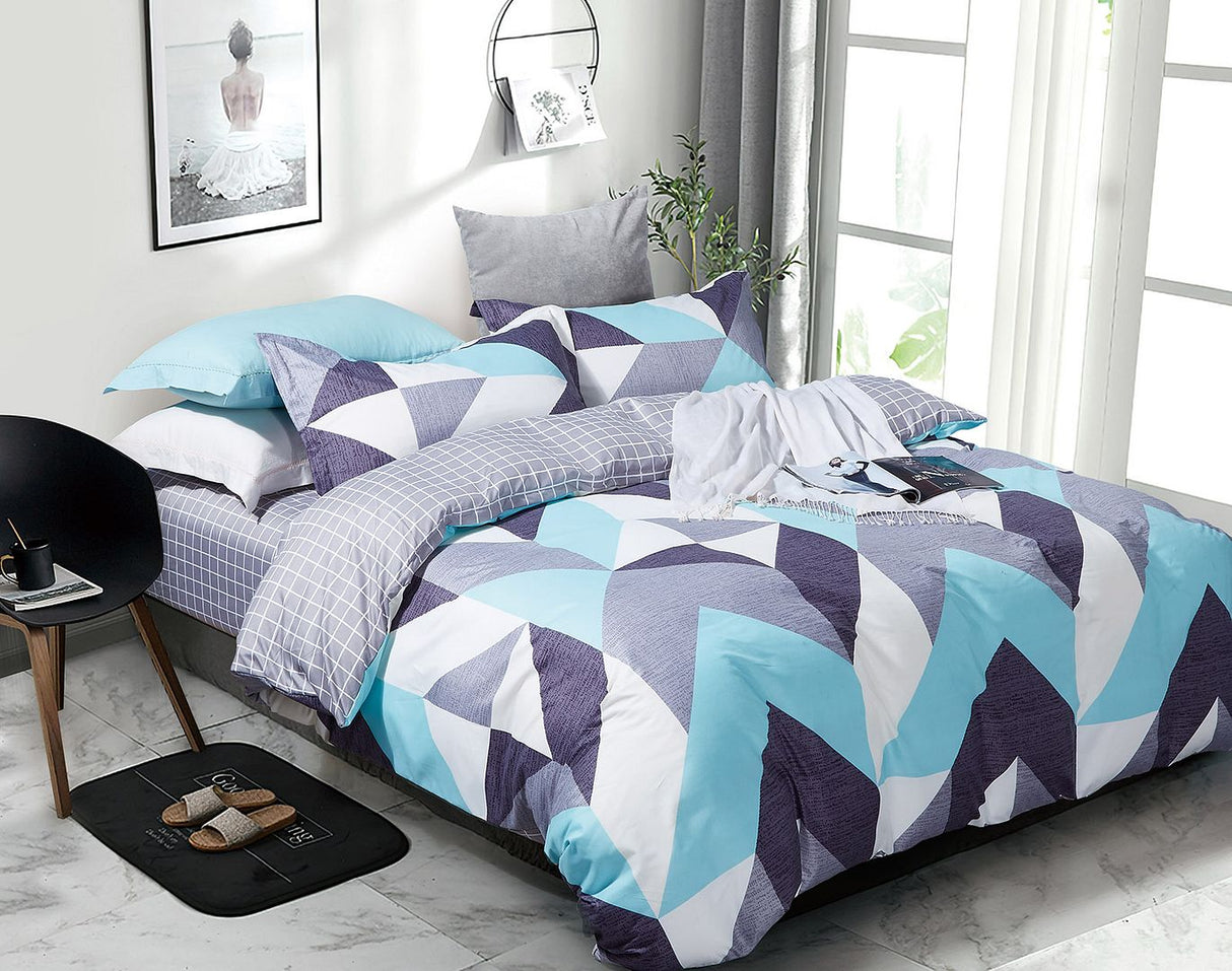 Kian Super King Size Duvet Quilt Cover Set