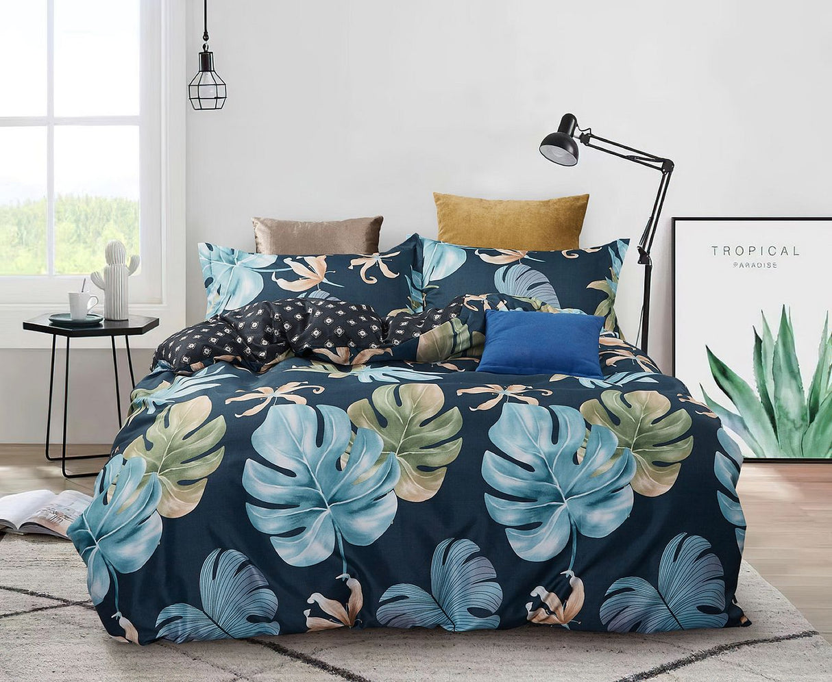 Leaves Super King Size Quilt/Duvet Cover Set