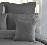 1000TC Premium Ultra Soft Seersucker Cushion Covers - 2 Pack - Charcoal