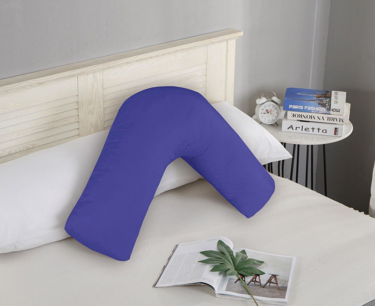 1000TC Premium Ultra Soft V SHAPE Pillowcase - Royal Blue