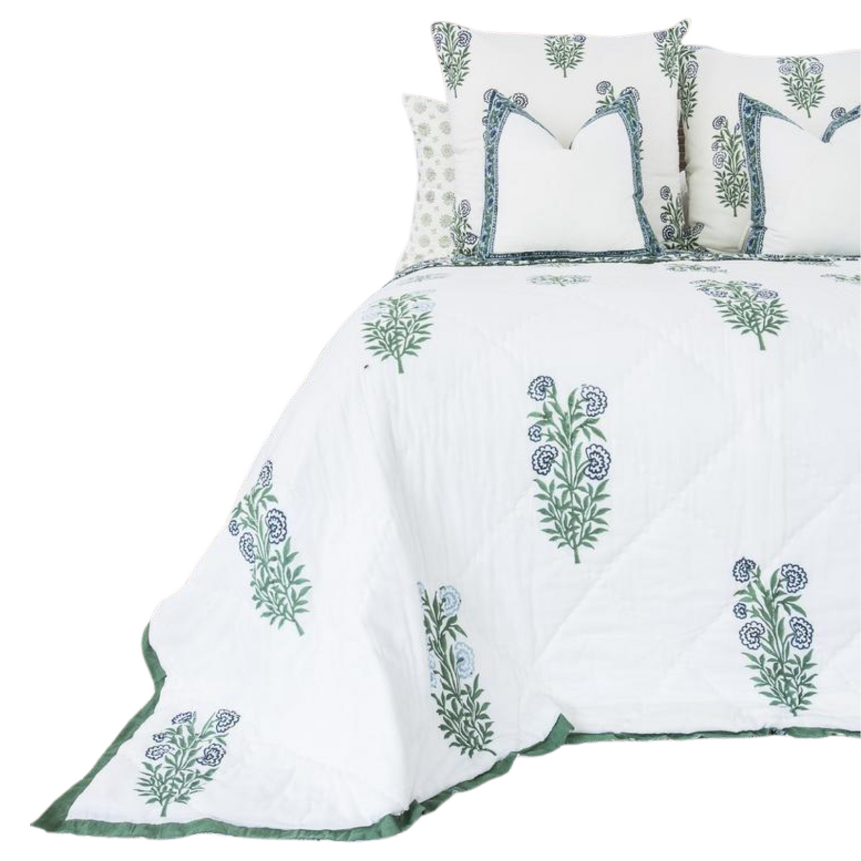 Kolka Iris Quilt Bedspread Throw Queen Size