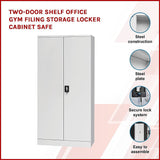 Two-Door Shelf Office Gym Filing Storage Locker Cabinet Safe