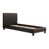 Single PU Leather Bed Frame Black