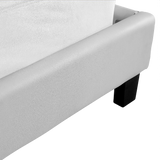 King PU Leather Bed Frame White