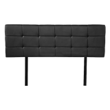 PU Leather Double Bed Deluxe Headboard Bedhead - Black