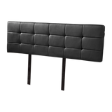 PU Leather King Bed Deluxe Headboard Bedhead - Black