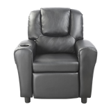 PU Leather Kids Recliner with Drink Holder