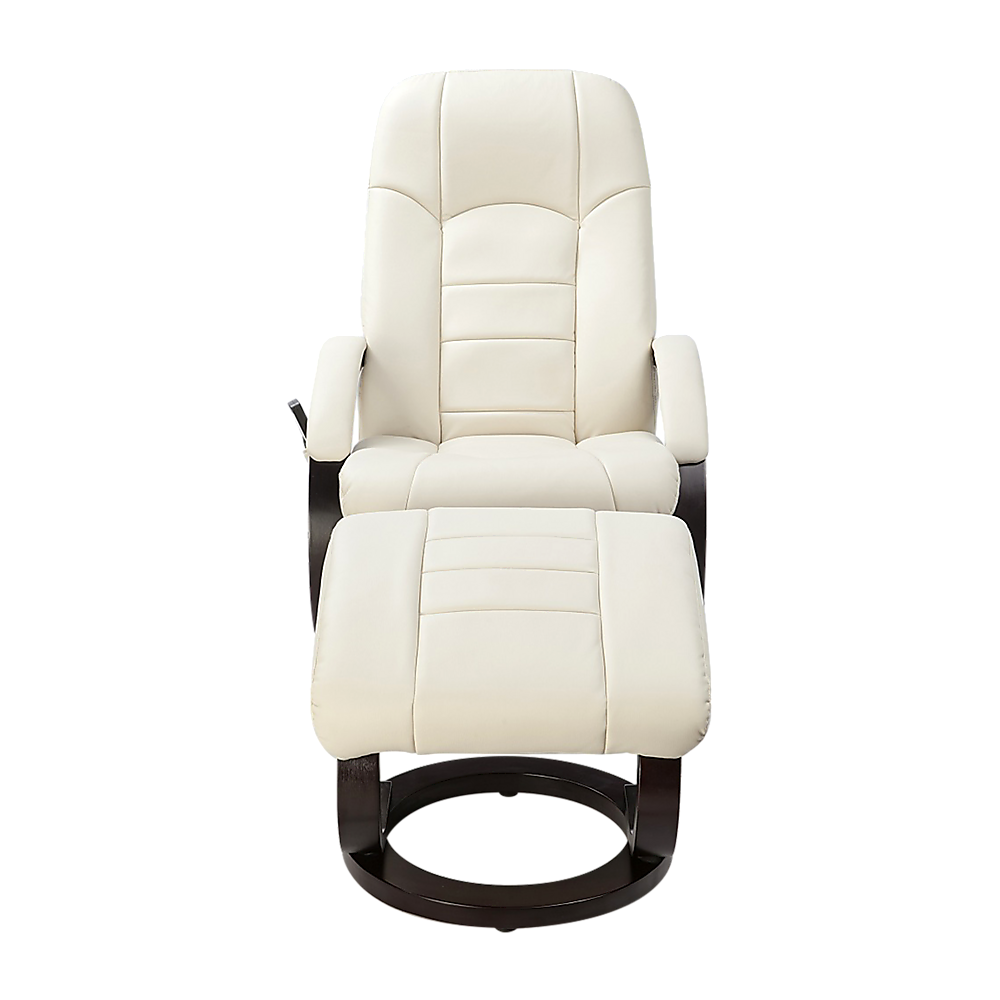 PU Leather Deluxe Massage Chair Recliner Ottoman Lounge Remote
